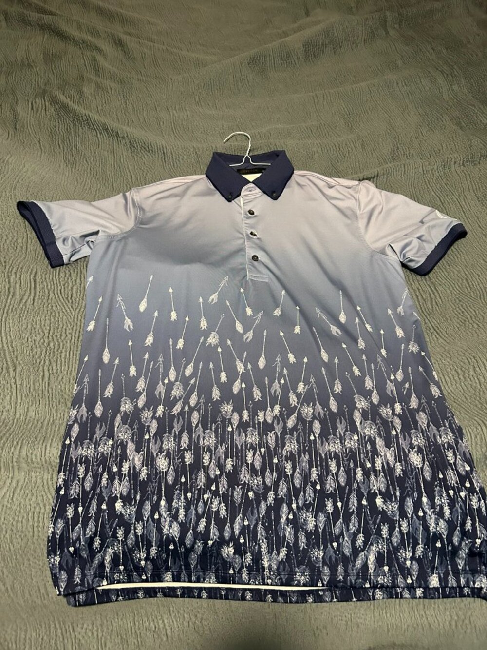 Greyson Medium Navy Blue/Purple Jasna Polana Member's Logo Golf Polo